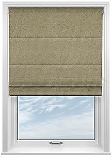 Ashbourne (Blackout), Saddle Brown - Twist&Fit Roman Blind